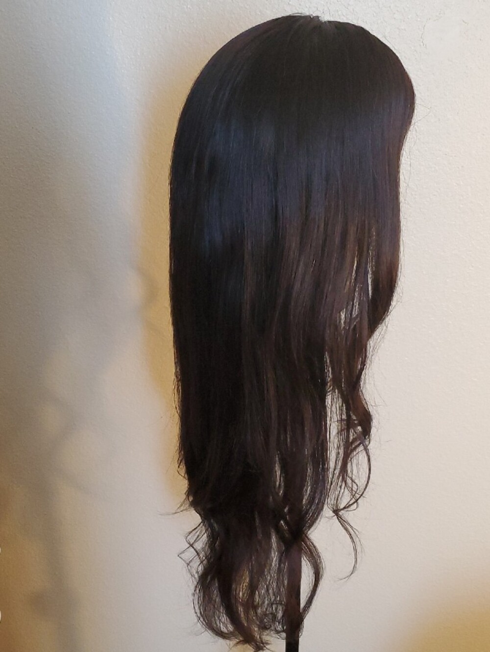 Virgin Human Hair V-Part Wig with Hair Topper - Picture 4 of 15